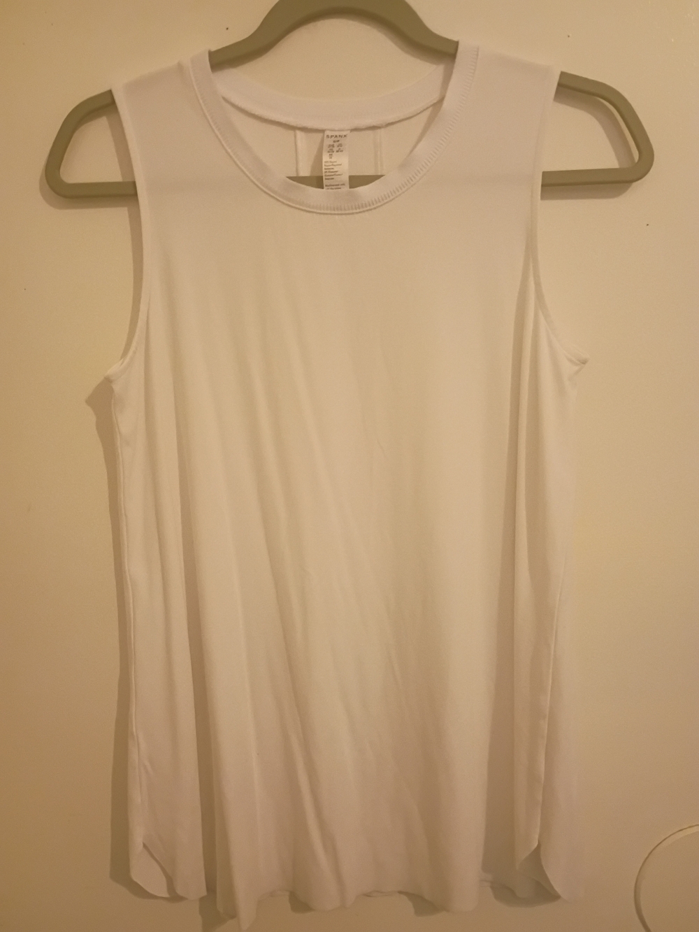 SPANX Women's White Relaxed Swing Tank Top Sz‎ S/P
